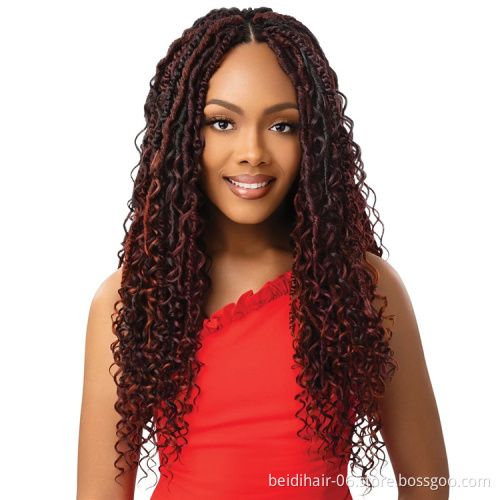 Mermaid Locs Crochet Hair Braids Gypsy Faux Locs Mermaid Messy Goddess Faux Locs
